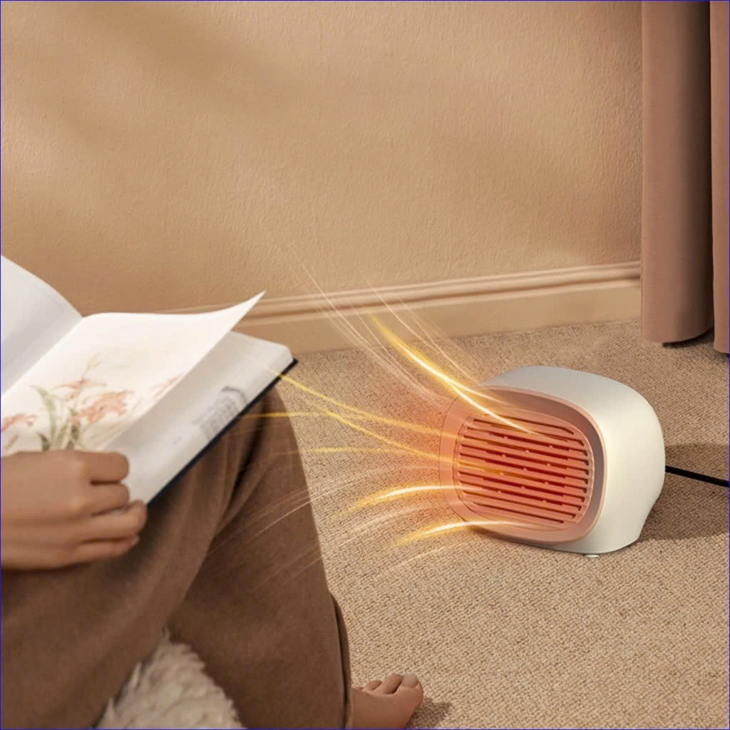 Máy sưởi mini để bàn công suất 400W, làm ấm góc rộng, nóng nhanh, nhỏ gọn tiện lợi, Quạt Sưởi Gốm Văn Phòng Du Lịch Dã Ngoại Phượt - Hàng Nhập Khẩu