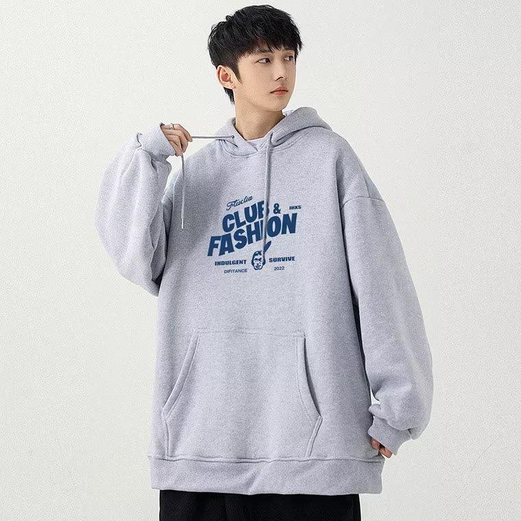 Áo Hoodie Tay Dài Oversize In Hình Thời Trang Hàn Quốc Dành Cho Nam Nữ