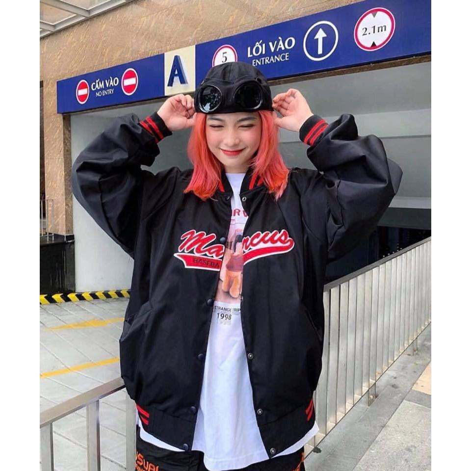Áo Khoác kiểu dù Bomber unisex form rộng nam nữ 2 lớp MARCUS