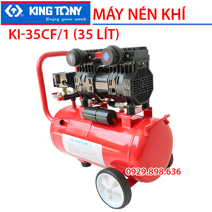 Máy nén khí không dầu tốc nhanh KI-35C - Lên hơi siêu khỏe- 100% Dây đồng