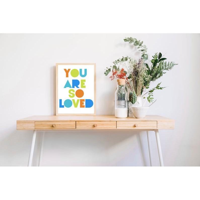 Tranh treo tường | Tranh cho bé-You Are So Loved Nursery Print 123 , tranh canvas giá rẻ