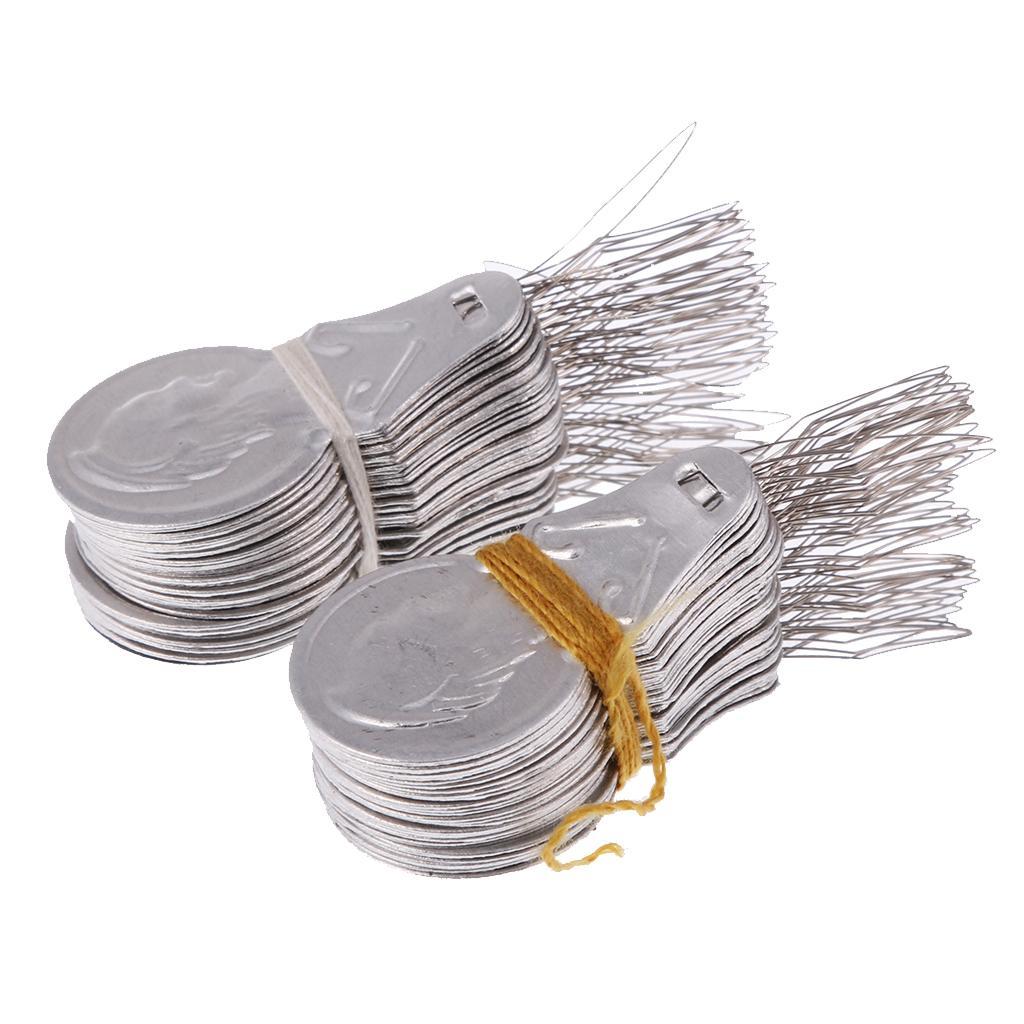 30 Pieces/Set Assorted Repair Sewing Needles Hand Mending Quilting Darning Crafting Craft Quilt Embroidery Leather Tool & 100 Pieces Silver Needle Threader Inserter Wire Bow Sewing Threading