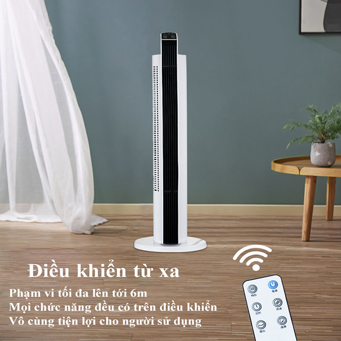 QUẠT THÁP TFZ100 QUẠT THÁP ĐIỀU HÒA KHÔNG CÁNH KIỂU DÁNG HIỆN ĐẠI DIỆN TÍCH LÀM MÁT RỘNG KHÔNG GÂY ỒN TIẾT KIỆM ĐIỆN NĂNG CÓ ĐIỀU KHIỂN TỪ XA AN TOÀN CHO TRẺ NHỎ ( 90 x 25 x 25 cm)