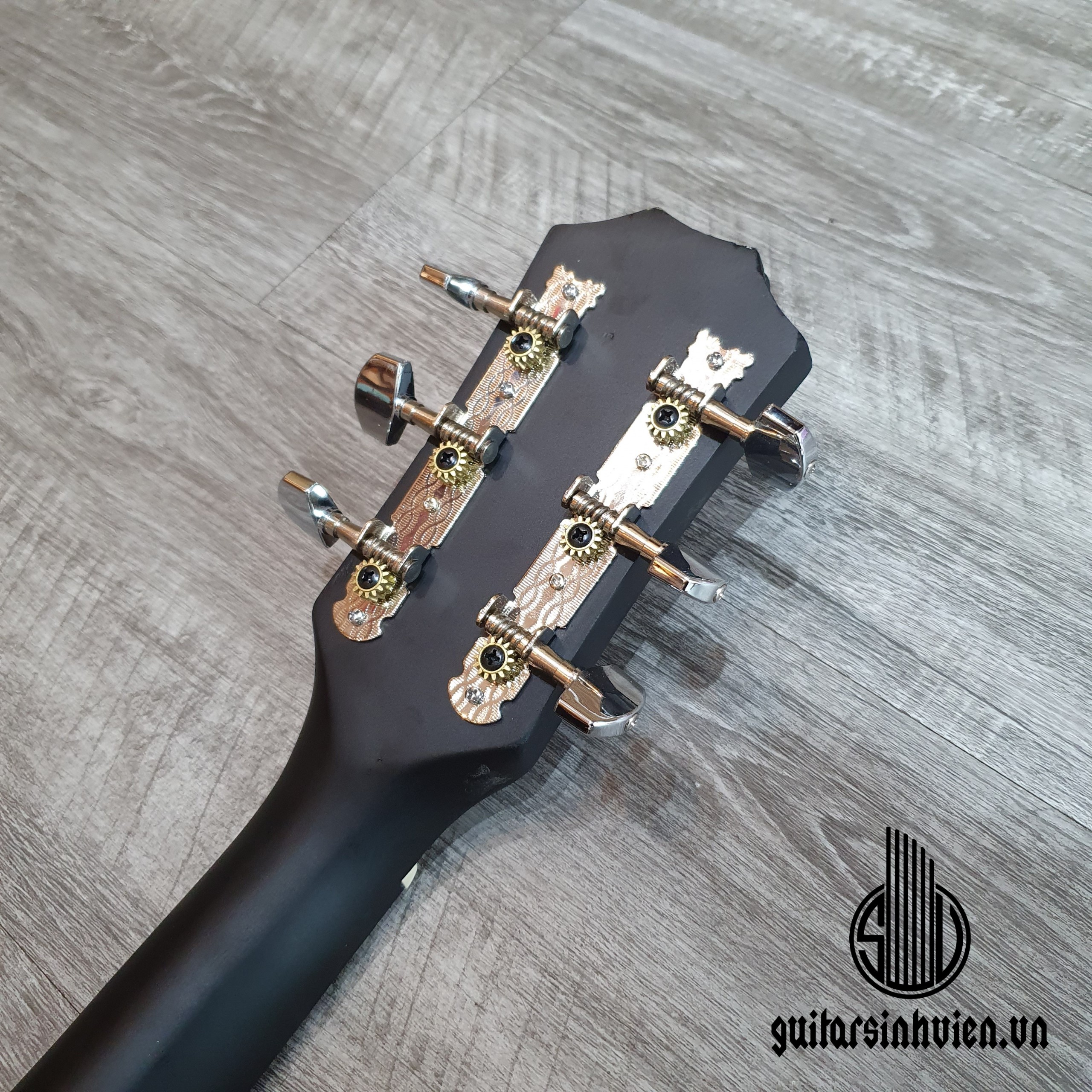 Đàn guitar mini màu đen acoustic - Tặng kèm bao da và phụ kiện