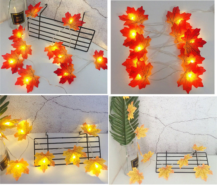 Dây đèn trang trí Maple Leaf LED String năng lượng mặt trời