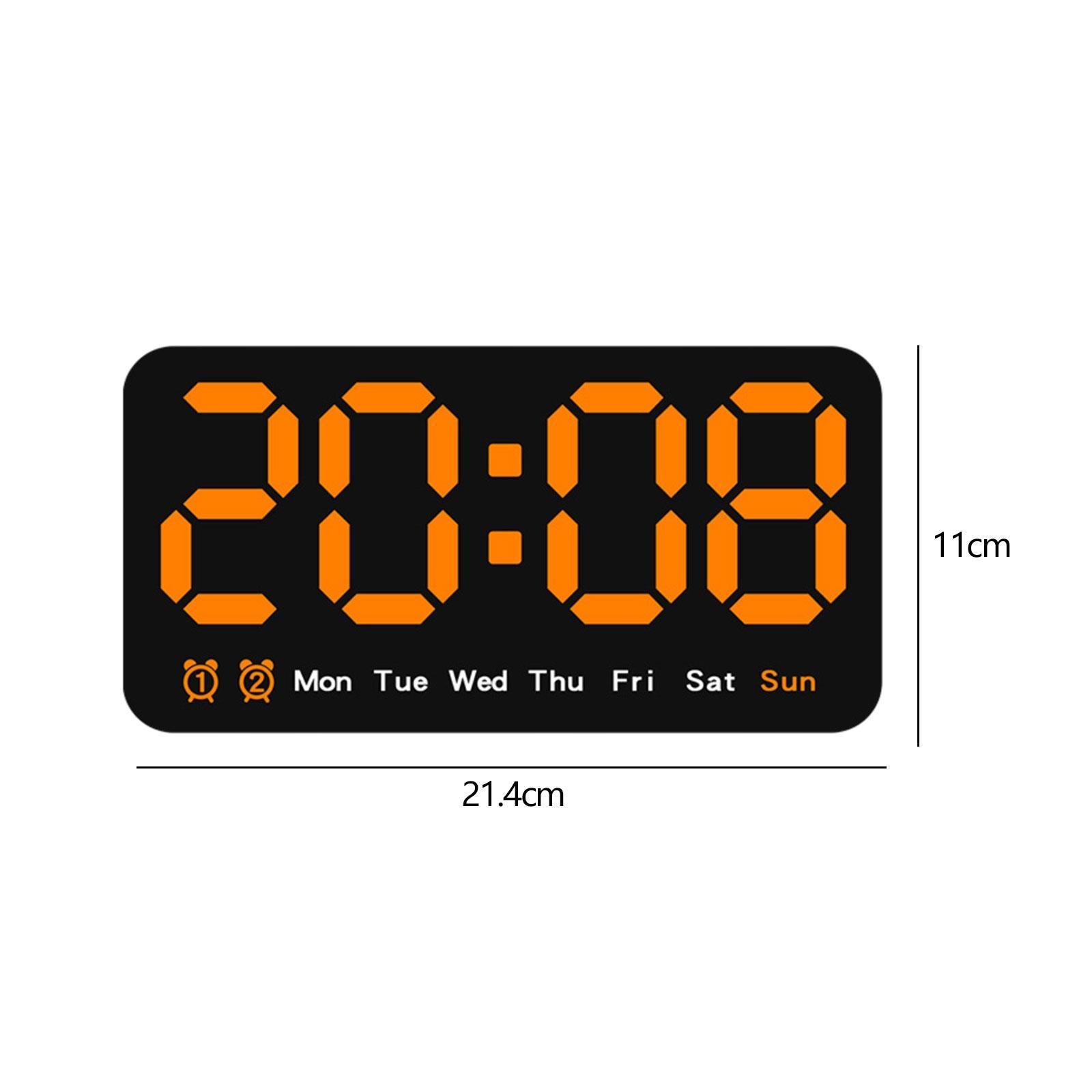 LED Desktop Alarm Clock Desk Digital Clock Table Dimmer Large LED Clocks Wall Clock Electronic Clock for Bedroom Office Adult