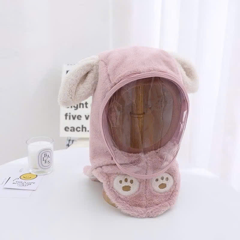 [KoSuyTu] Mũ Lông Cừu Trùm Đầu Mềm Mại Cute Kèm Kính (Có Thể Tháo Rời) 3 in 1 Giữ Ấm Trùm Đầu - Che Tai - Chắn Gió