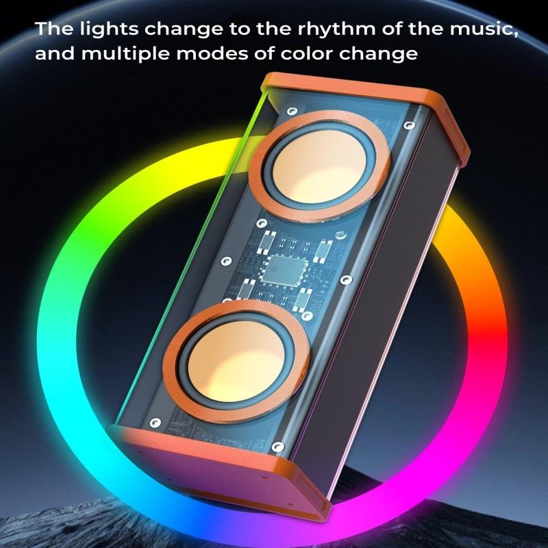 Loa Bluetooth mạnh mẽ Loa siêu trầm Soundbar di động có Đài FM Hỗ trợ không dây 20W Mic KTV Boombox caixa de som Bluetooth Màu sắc: Đen