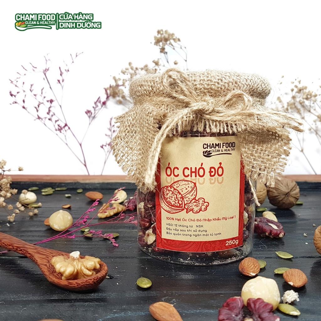 Hạt óc chó đỏ ChamiFood Tách vỏ 500G NHẬP KHẨU MỸ CHÍNH NGẠCH LOẠI 1, gấp 3 lần Dưỡng chất, giúp Giảm cân Đẹp dáng