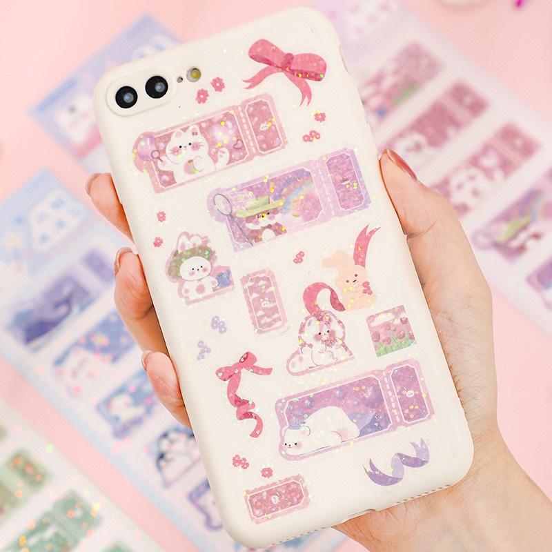 Miếng dán trang trí sổ tay hình động vật hoạt hình nhật bản sáng tạo