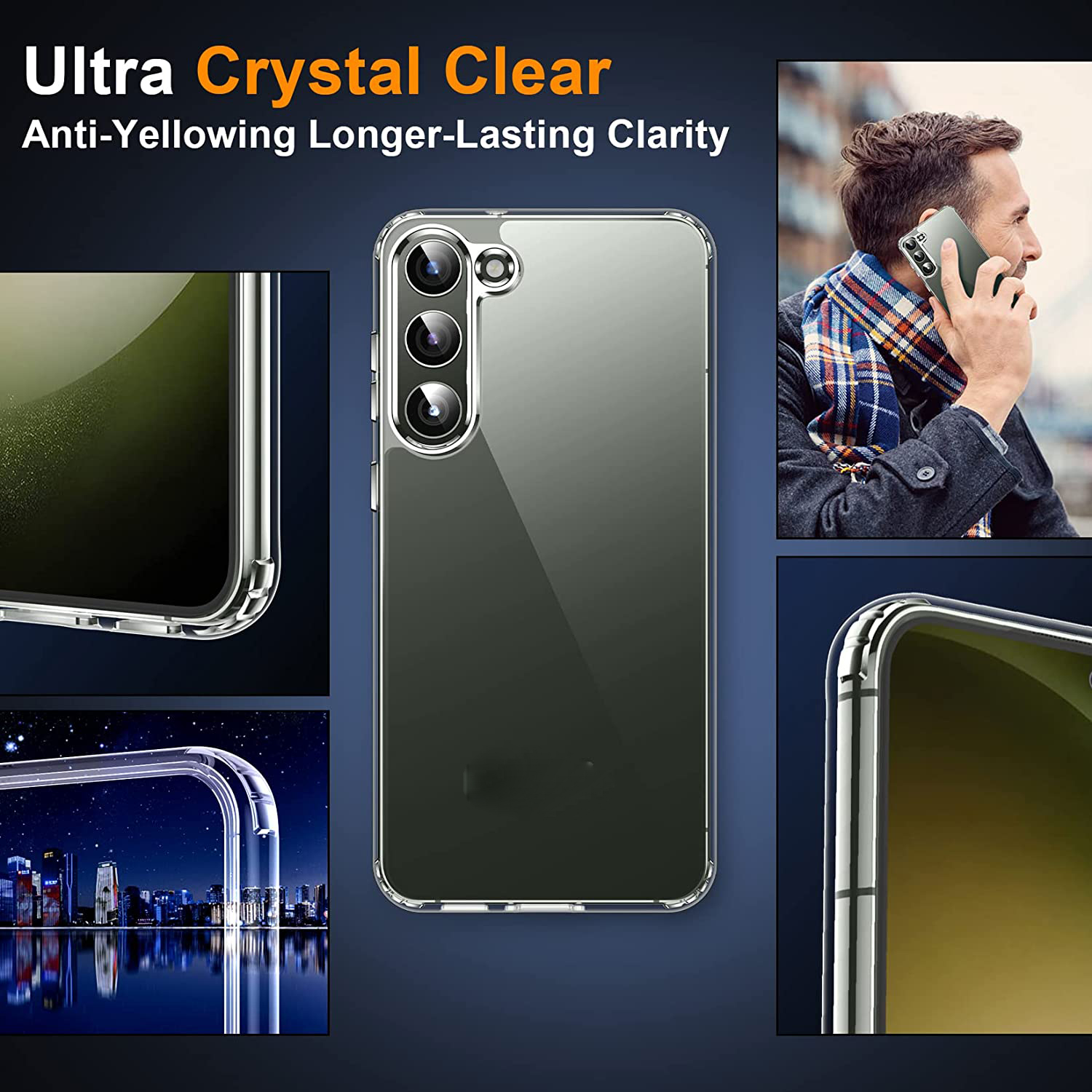 Ốp lưng chống sốc trong suốt cho Samsung Galaxy S23 / Galaxy S23+ / Galaxy S23 Plus / S23 Ultra Likgus Crashproof giúp chống chịu mọi va đập- Hàng nhập khẩu