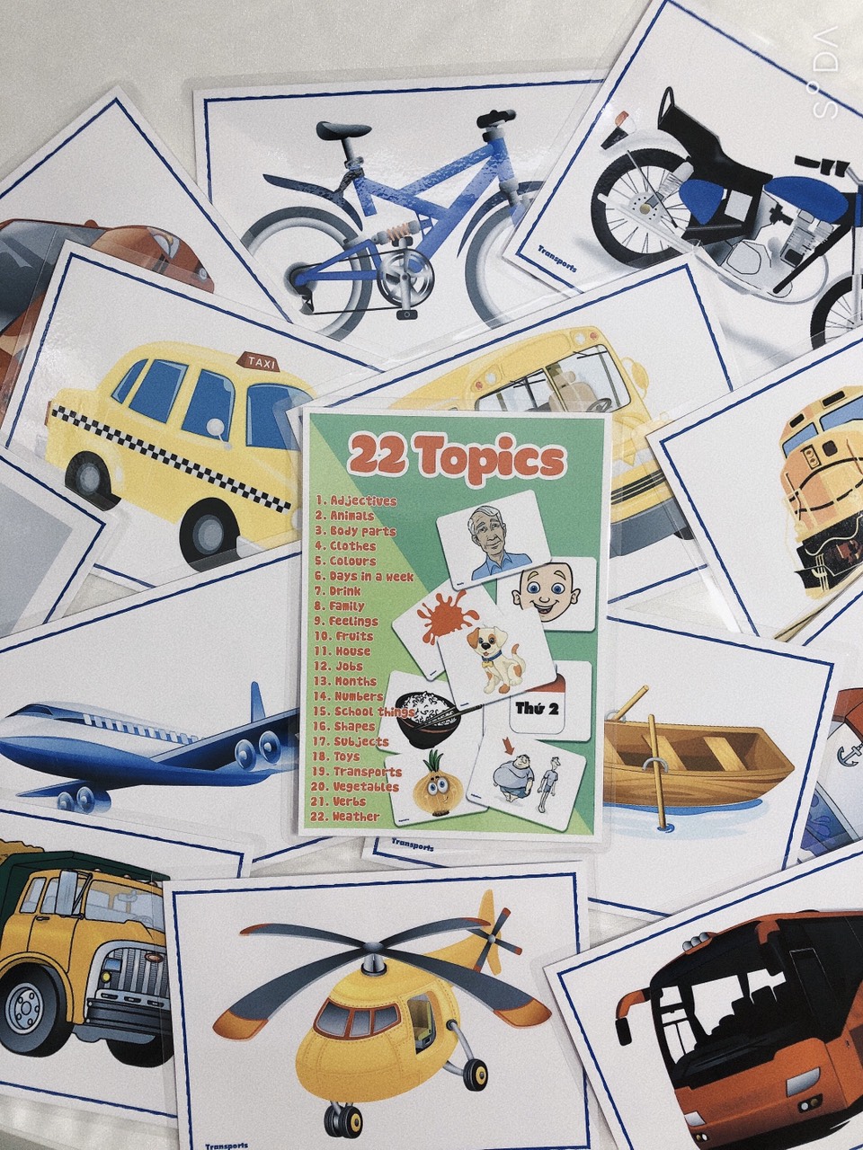 Flashcards 22 chủ đề dạy Tiếng Anh cho trẻ mầm non