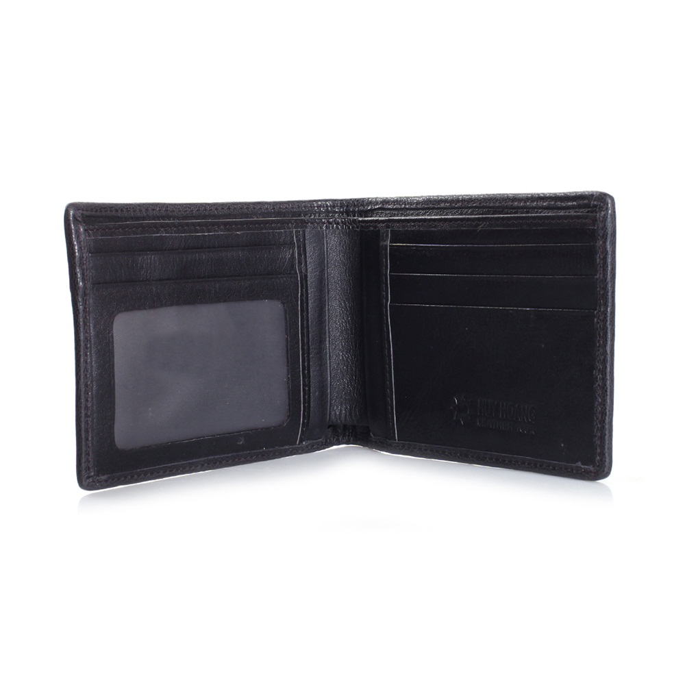 HT2204-05-06-41 - Ví nam Huy Hoàng da cá sấu nguyên con màu đen, nâu đỏ, vàng bò, nâu đất