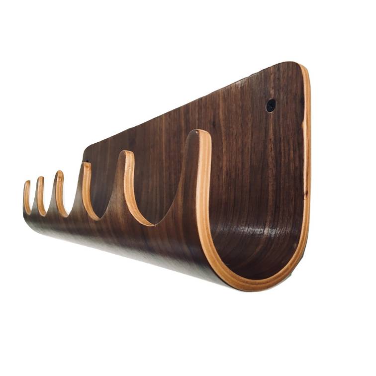 Móc treo quần áo gỗ uốn cong Sunset Wall Rack - Gỗ Walnut