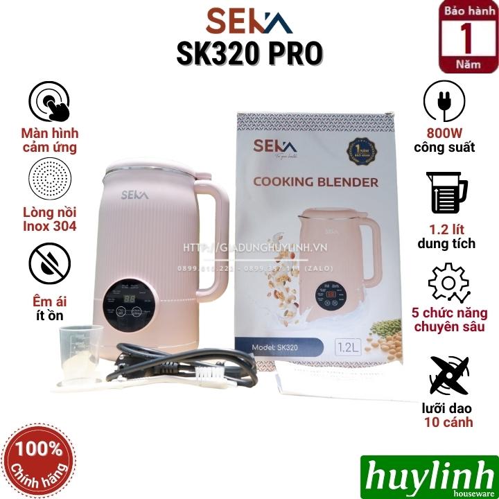 Máy làm sữa hạt mini SEKA SK320 PRO - 1.2 lít - 800W - 5 chức năng - Hàng chính hãng