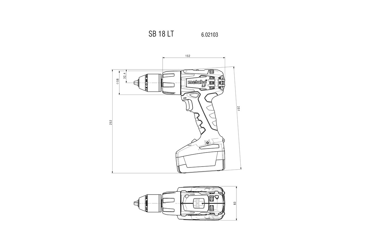 Máy Khoan Búa Dùng Pin Metabo SB 18 LT