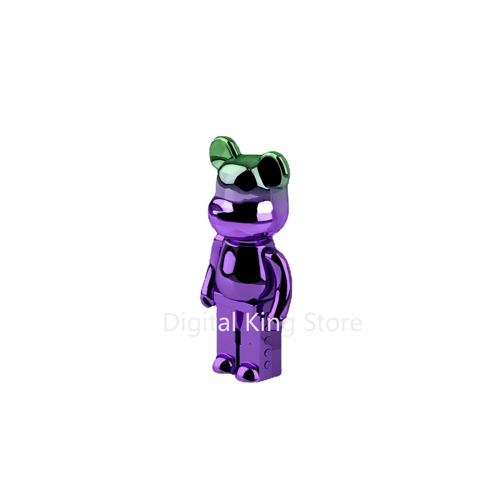 Mô hình mạ loa bluetooth gấu bạo lực mới mới Color: Green to Purple