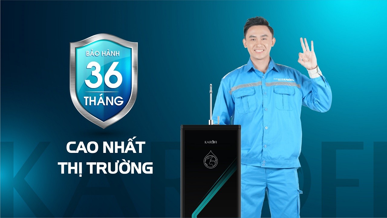 Máy lọc nước RO Mỹ 10 lõi Karofi KAQ-D58 Aiotec RO - Giao trước lắp sau miễn phí toàn quốc - Bảo hành 36 tháng - Hàng chính hãng
