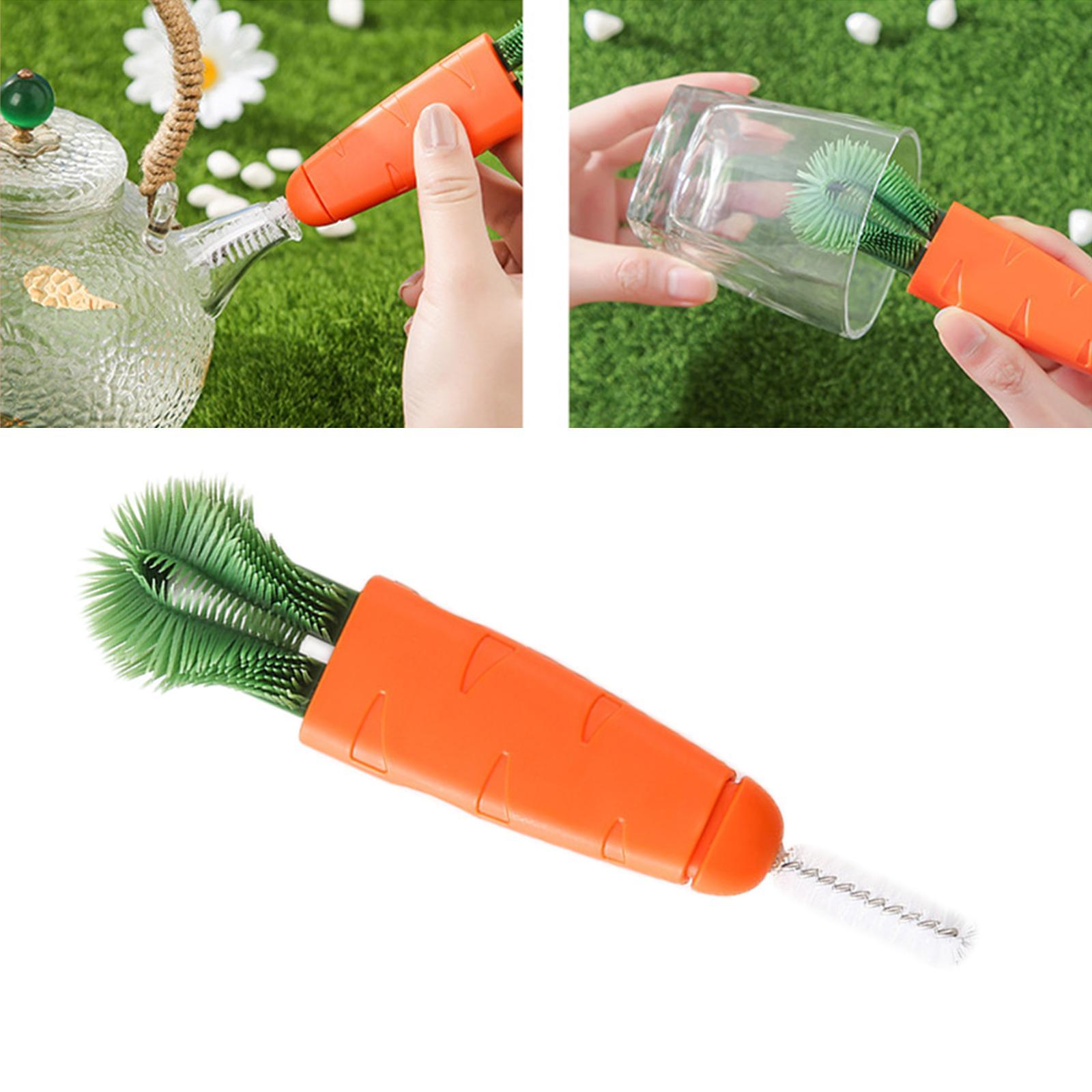 Creative Carrot Shape Cup Brush for Bottle Mouth Cover Lid