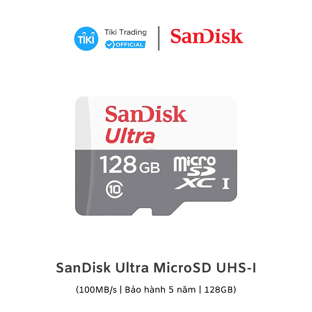 Thẻ Nhớ Micro SDXC SanDisk UHS-1 128GB Class 10 100MB/s - Hàng Chính Hãng