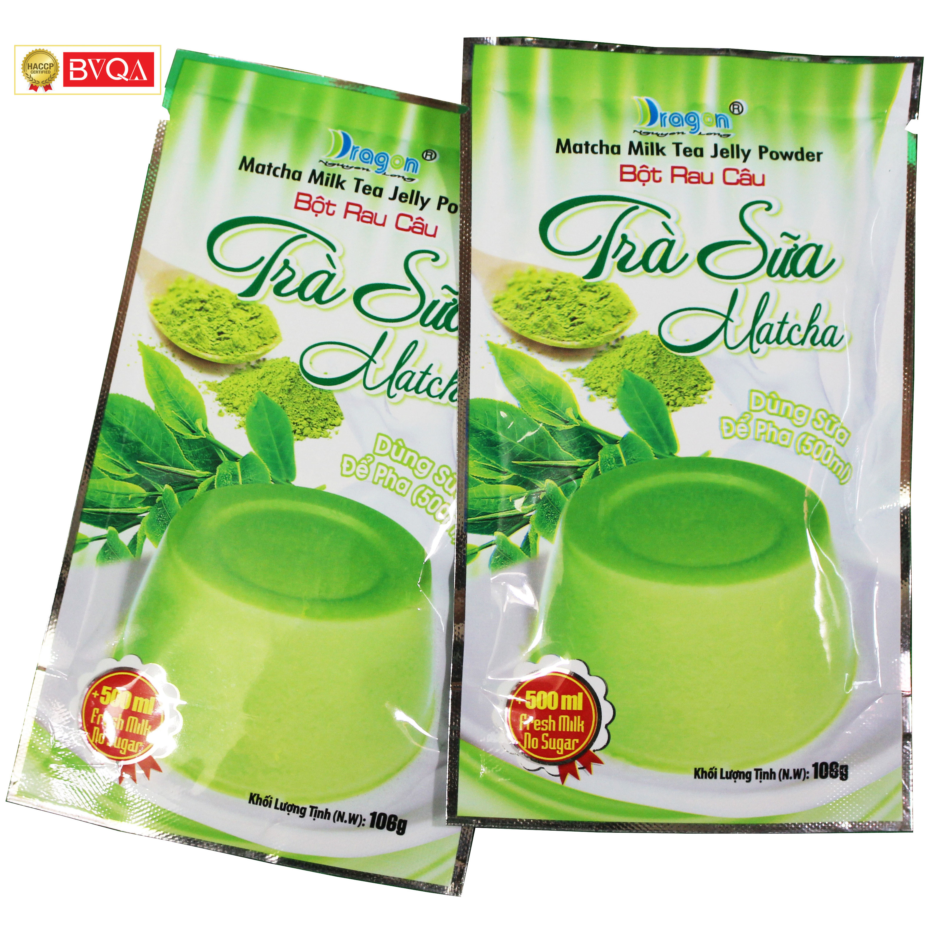 Combo 2 Bột Rau Câu Trà Sữa Matcha Dragon (2 gói x 106 gam)