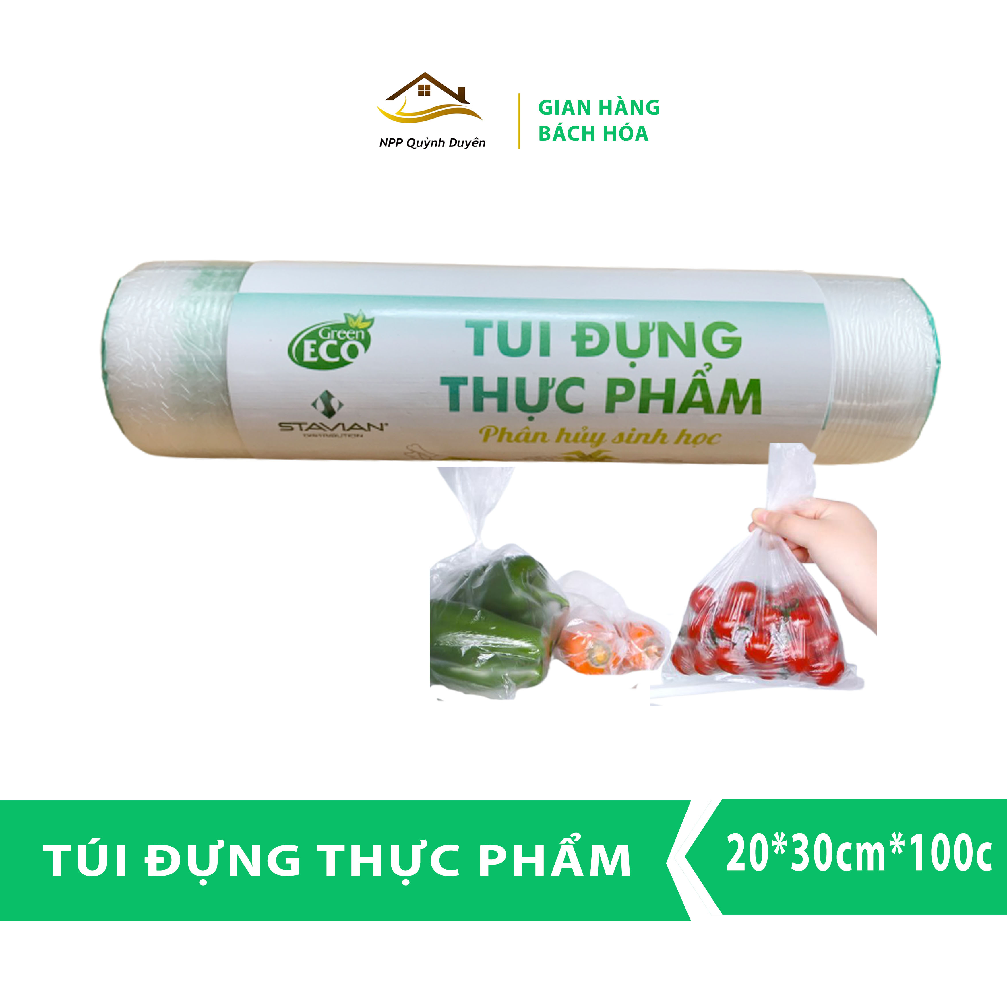 Túi đựng thực phẩm hút chân không dai không dễ rách kích thước 20*30cm*100 cái/cuộn