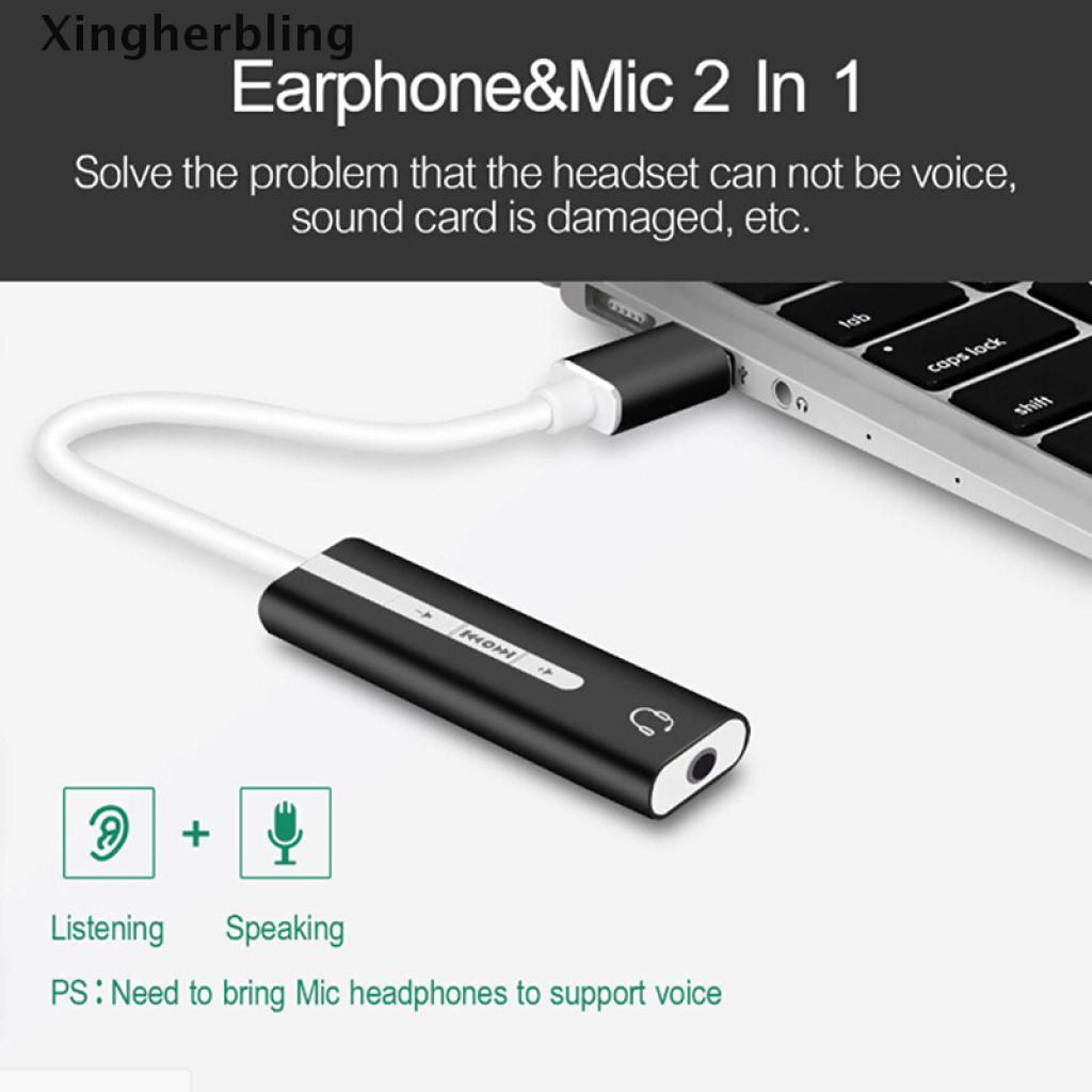 1 Cáp Chuyển Đổi Âm Thanh Từ USB Sang 3.5Mm Thẻ
