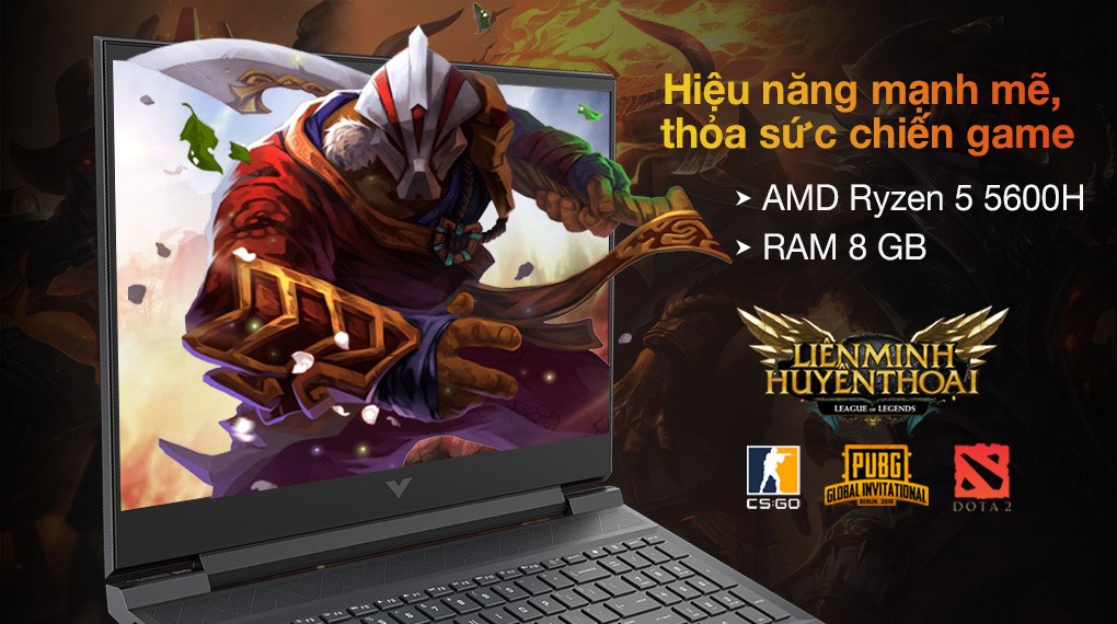 Laptop HP Victus 16-e0177AX  R5-5600H | 8GB | 512GB | GTX 1650 4GB Hàng chính hãng
