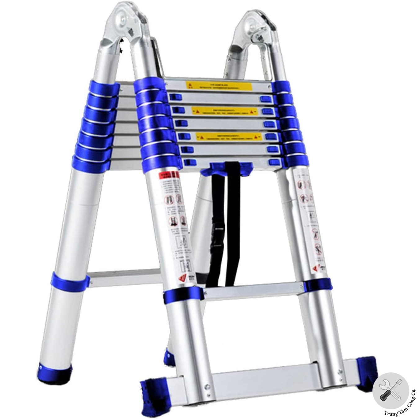 Thang chữ A Thang nhôm rút đôi STARKEN ST250A tải trọng 300kgs 150ks màu xanh - Hàng chính hãng bảo hành 18 tháng