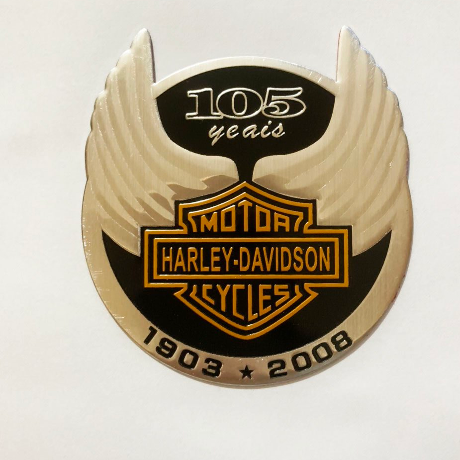 Tem Nhôm tròn dán xe Harley Davidson cao cấp