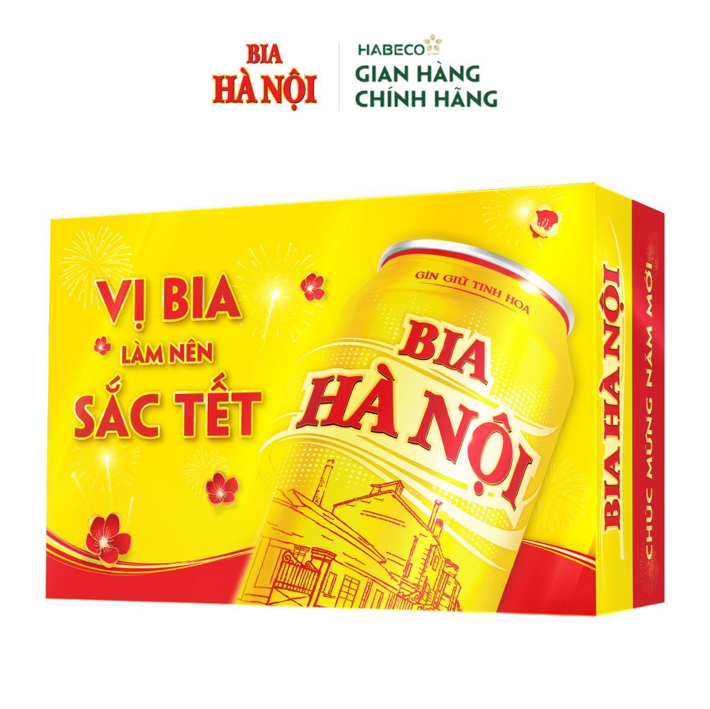Bia Hà Nội - Thùng 24 Lon 330ML - Phiên bản Tết