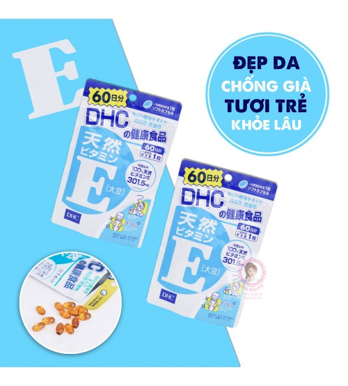 Vitamin E DHC Nhật làm chậm quá trình lão hoá, trẻ hóa da, tăng ẩm da, cải thiện sức khỏe khớp và giảm cảm lạnh - OZ Slim Store