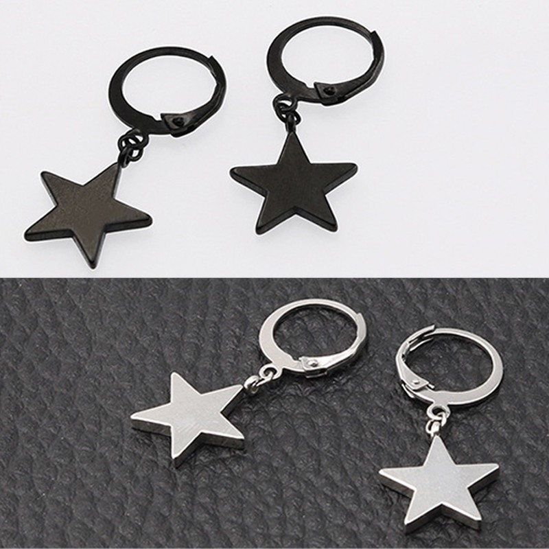 Bông tai khuyên tai ngôi sao năm cánh style Unisex