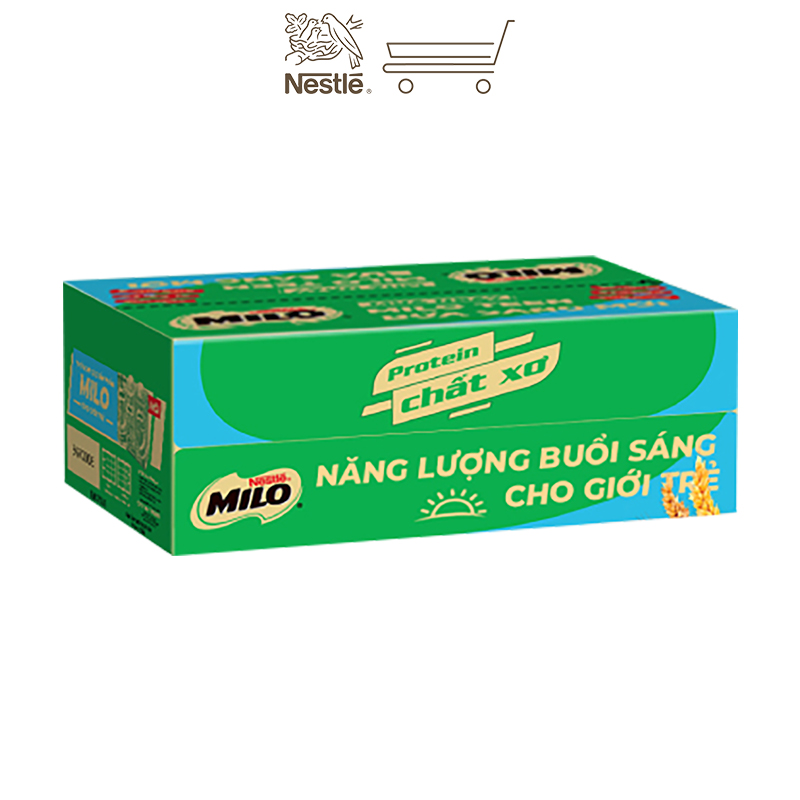 Sữa lúa mạch Nestlé Milo Teen bữa sáng thùng 24 hộp x 200ml (24x200ml)