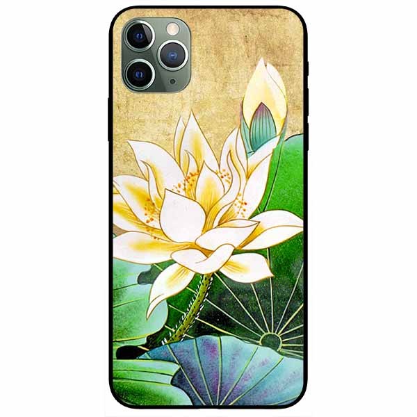 Ốp lưng dành cho Iphone 11 Pro mẫu Hoa Sen Vàng