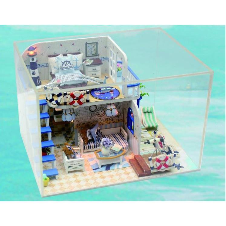 Mô hình nhà DIY Doll House Blue Coast quà tặng trang trí