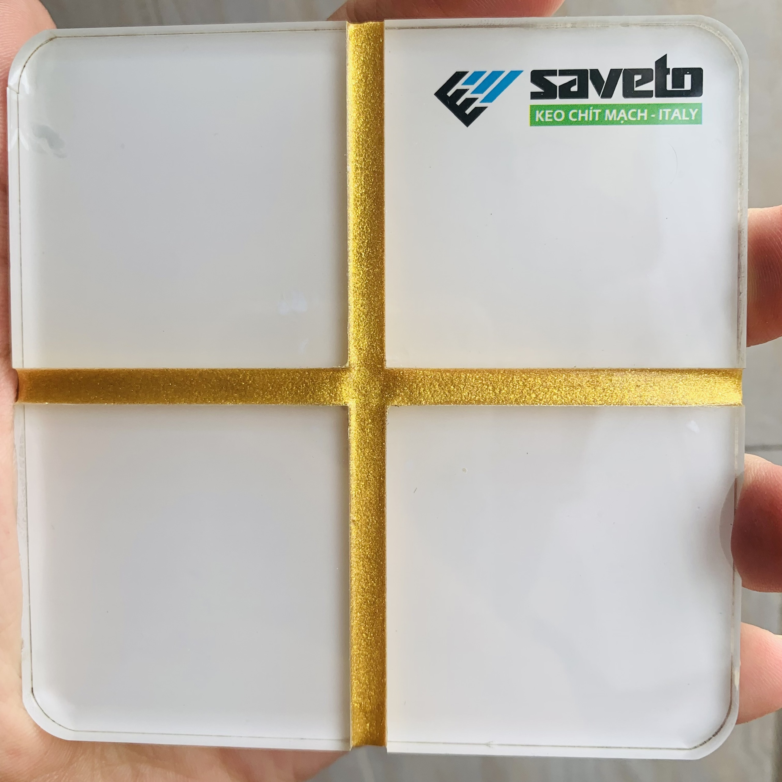 Bộ dụng cụ chà ron gạch Saveto- keo chà ron gạch Saveto 2 thành phần, cao cấp chính hãng chống thấm-chống bám bẩn