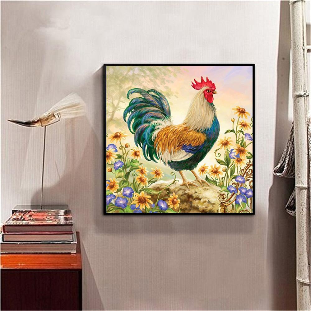 Tranh kim cương 5D thủ công tự vẽ theo số 12 x 12 inch rõ nét, bền màu mẫu hình động vật
