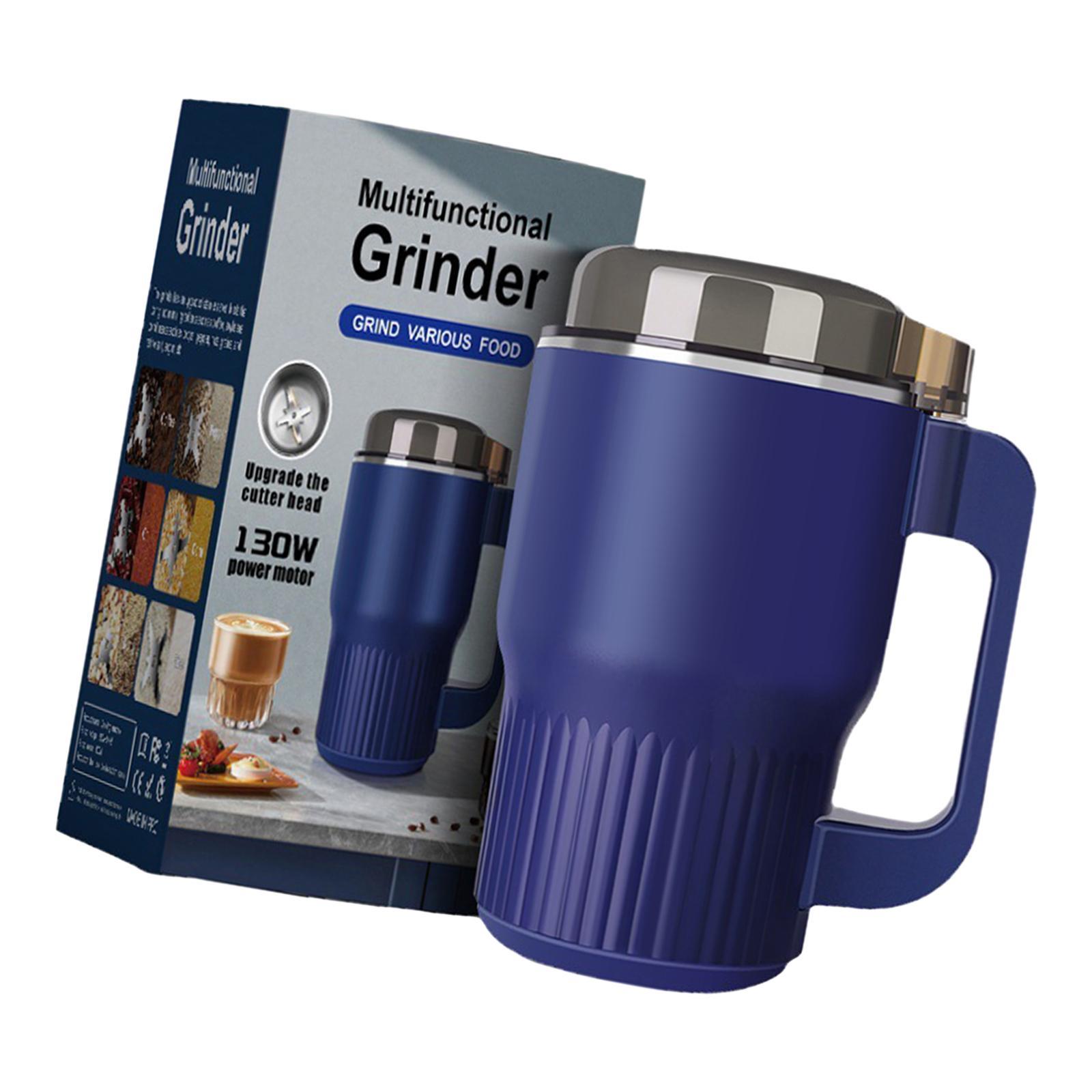 Coffee Bean Grinder Coffee Bean Grinding Machine Nuts 130W Removable Chamber 8 Blade Large Capacity Household Spice Grinder