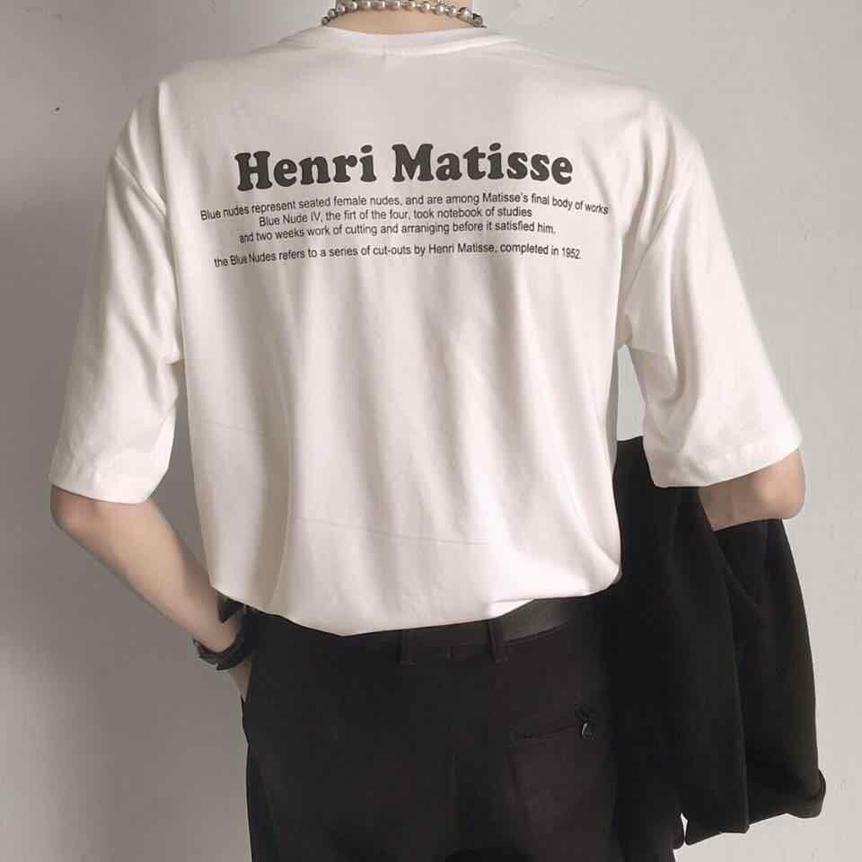 ÁO THUN ÁO PHÔNG TAY LỠ UNISEX NAM NỮ HENRI 2 MÀU THE 1992
