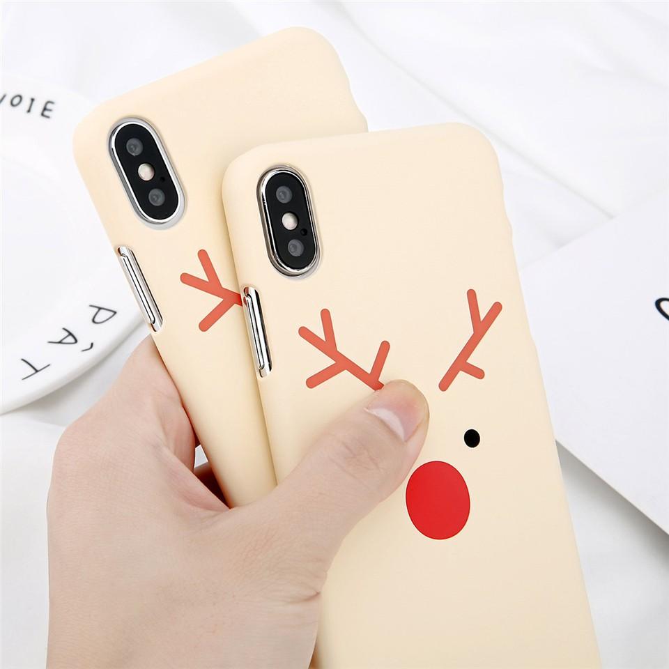 Ốp lưng hình tuần lộc dành cho iphone 6 6s 6 plus 6s plus 7 7 plus 8 8 plus X XS