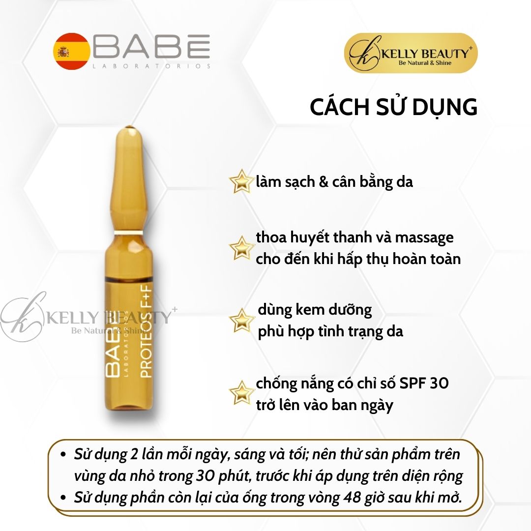 Huyết Thanh Trẻ Hoá Da BABE Proteoglycan F+F - Cải Thiện Độ Đàn Hồi, Săn Chắc Da; Se Khít Lỗ Chân Lông | Kelly Beauty