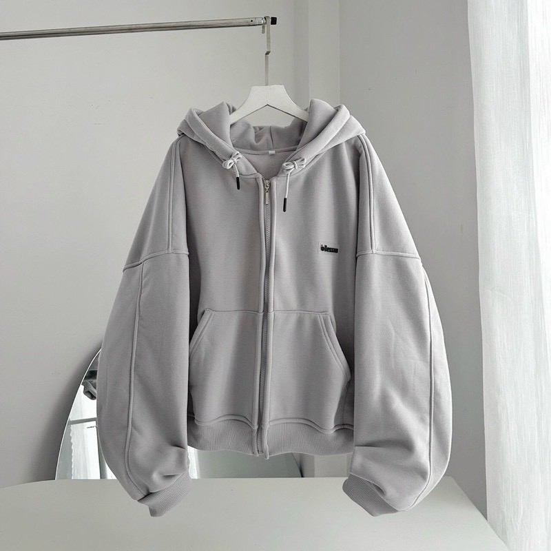 Áo Khoác Hoodie Form Boxy Dessuu Túi Ngược Nhiều Màu Nam Nữ Tay Phồng, Áo Khoác cặp đôi chống nắng Nỉ Bông Dài Tay Phối Nón Form Rộng Dài Tay Unisex Hàn Quốc Nhiều Màu