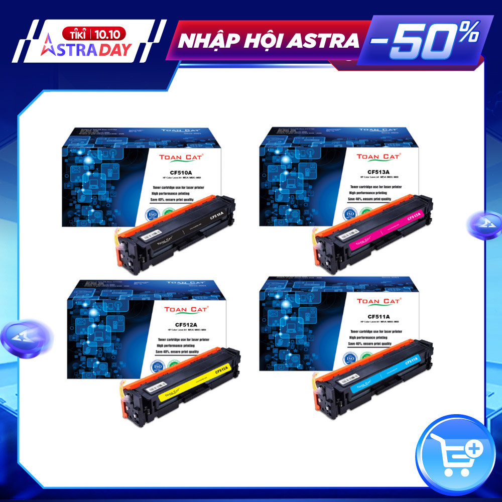 Hộp mực in Toàn Cát CF510A - CF511A - CF512A - CF513A dùng cho máy in HP Color LaserJet M154,M180,M181 HÀNG CHÍNH HÃNG