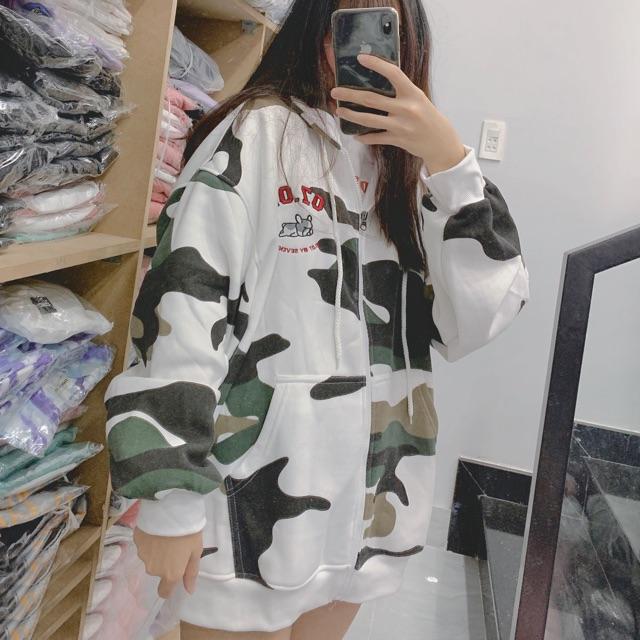 Áo Khoác Nỉ Bông Hoodie Puppy Lazy Unisex