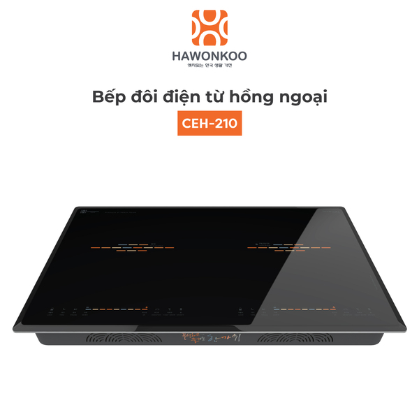 Bếp Điện Đôi 1 Từ 1 Hồng Ngoại HAWONKOO CEH-210-IF Inverter 4200W Hàng Chính Hãng Bảo Hành 2 Năm - Thương Hiệu Hàn Quốc