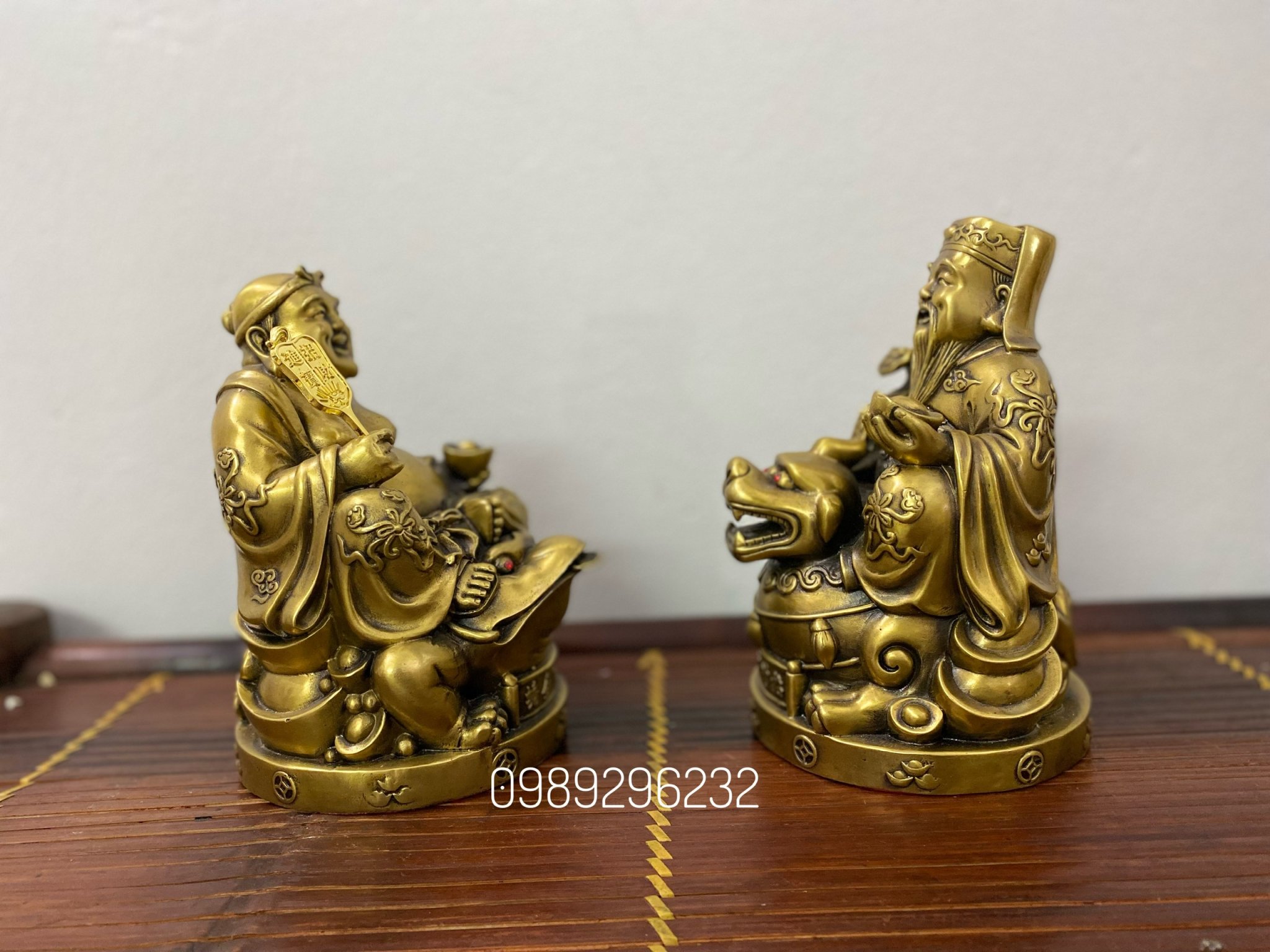 Bộ Tượng Ông Thần Tài Ông Địa bằng đồng