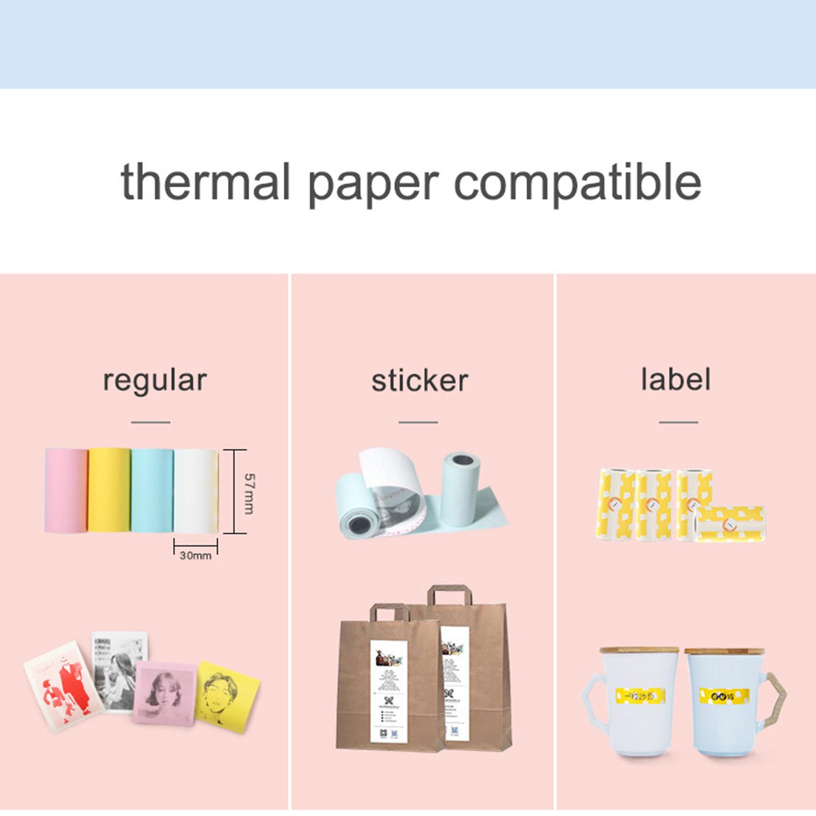 Pocket Printer- Mini Bluetooth Wireless Portable Mobile Printer Thermal Printer Compatible with iOS + Android for Learning Assistance, Notes, Journal