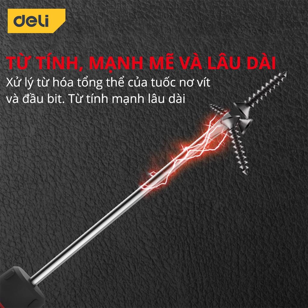 Tua Vít Đầu Dẹt Deli Cao Cấp - Đầu Vít Từ Tính Dễ Dàng Sử Dụng - Chất Liệu Chống Mòn, Gỉ - DL3449