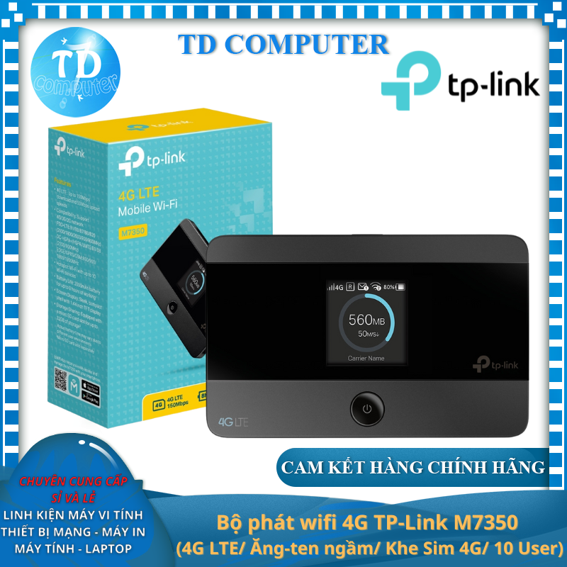 Bộ phát wifi 4G TP-Link M7350 - Hàng chính hãng FPT phân phối
